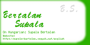 bertalan supala business card